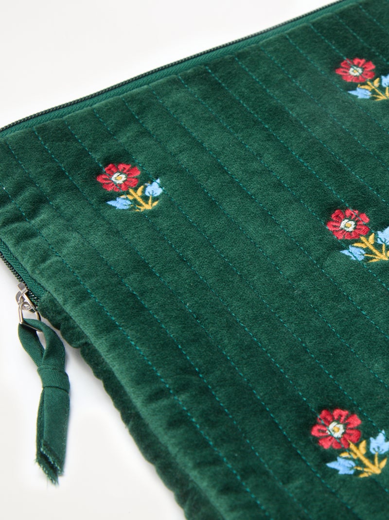 Capa para computador 'Kiabi x Painvin' em veludo de algodão Azul - Kiabi