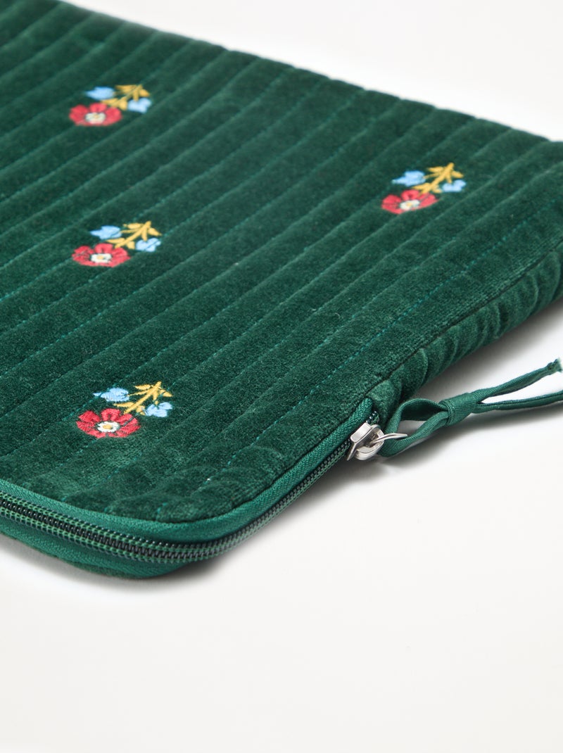 Capa para computador 'Kiabi x Painvin' em veludo de algodão Azul - Kiabi