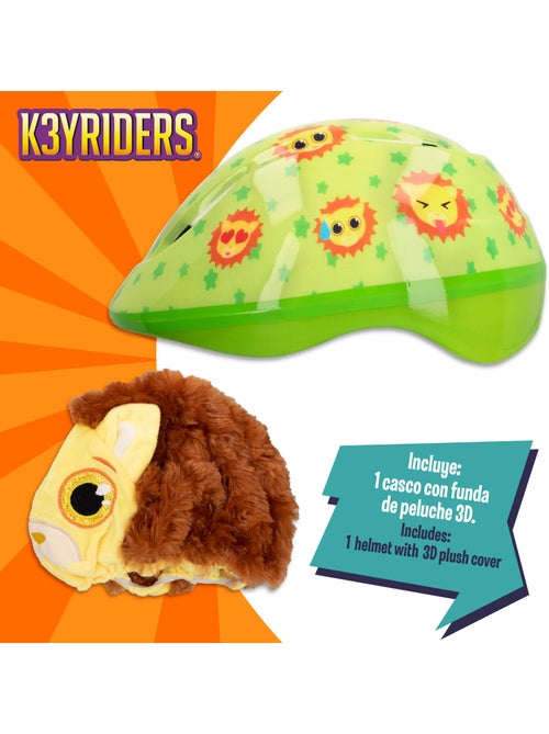 Capacete infantil com capa de pelúcia de leão k3yriders - Kiabi Capacete infantil com capa de pelúcia de leão k3yriders - Kiabi