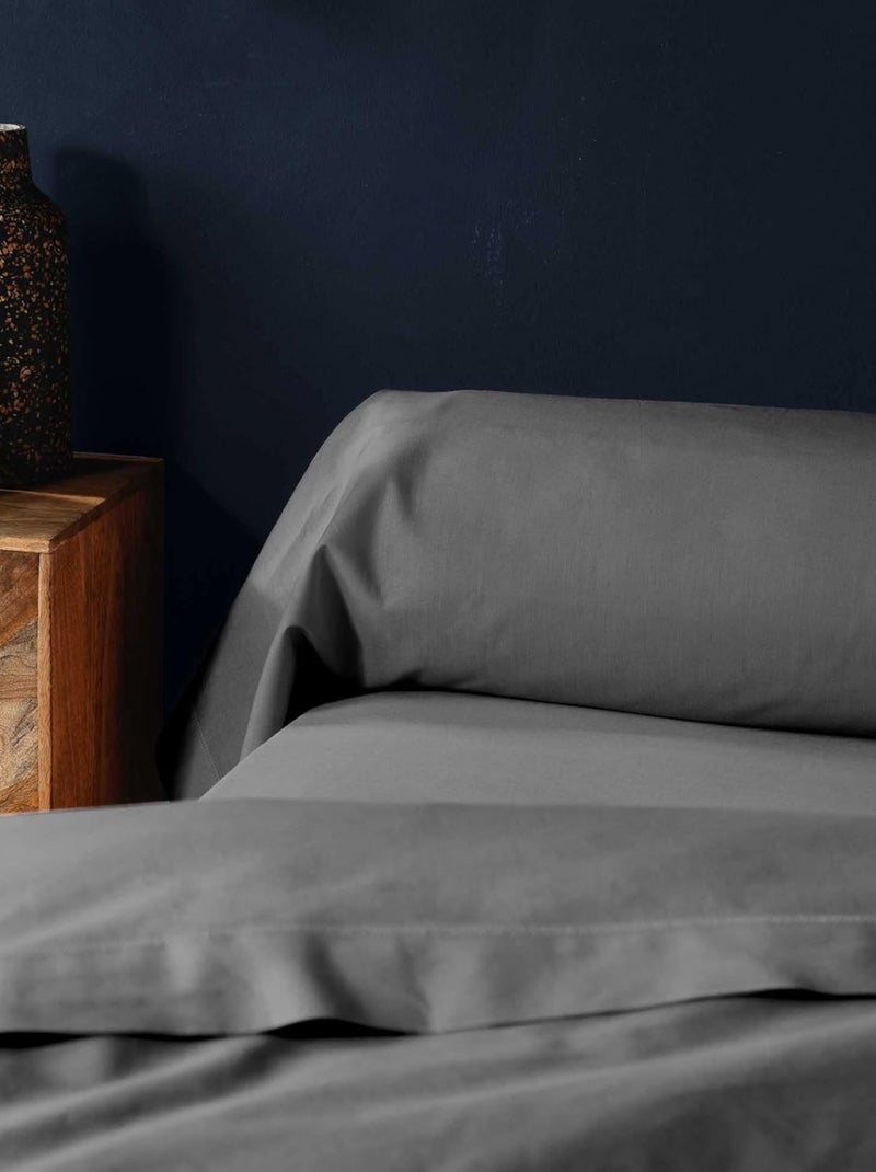 Capas para almofadas cilíndricas algodão noa promo linge Cinza antracite - Kiabi