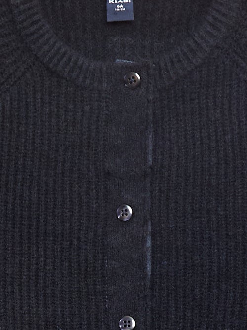 Cardigã de malha grossa com abertura magnética - coleção fácil de vestir - Kiabi