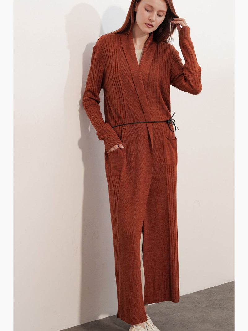 Cardigã feminino bdart Terracota - Kiabi