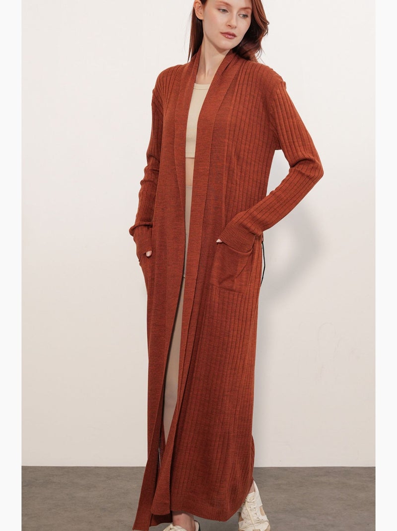 Cardigã feminino bdart Terracota - Kiabi