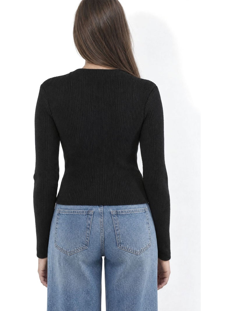 Cardigã feminino busem Preto - Kiabi