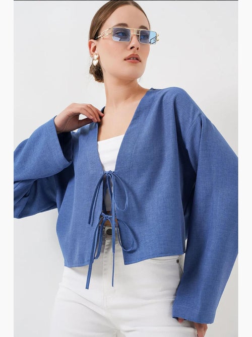 Cardigã kimono decote em v mistura viscose bdart - Kiabi Cardigã kimono decote em v mistura viscose bdart - Kiabi