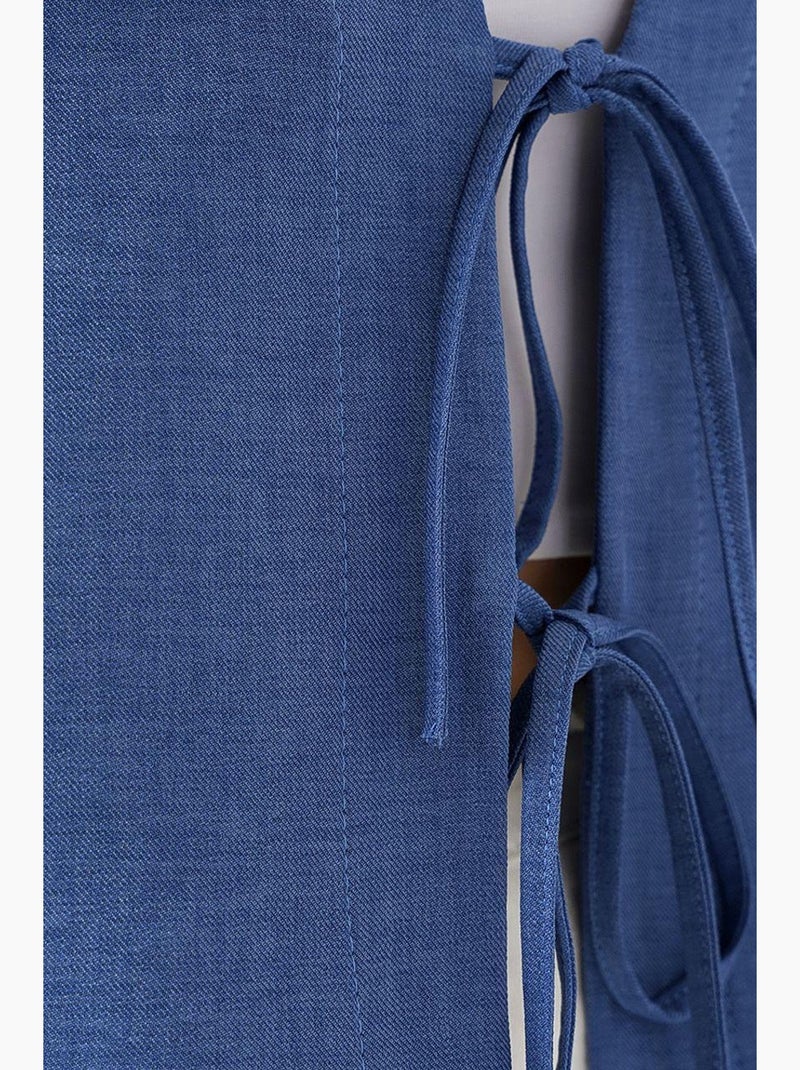 Cardigã kimono decote em v mistura viscose bdart Azul-elétrico - Kiabi