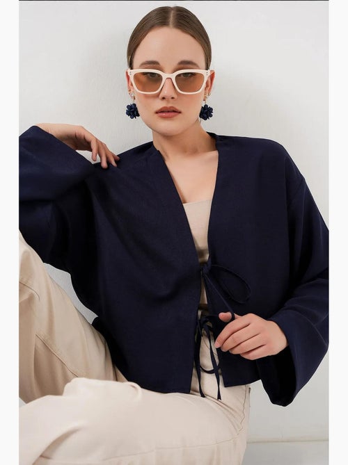 Cardigã kimono decote em v mistura viscose bdart - Kiabi Cardigã kimono decote em v mistura viscose bdart - Kiabi
