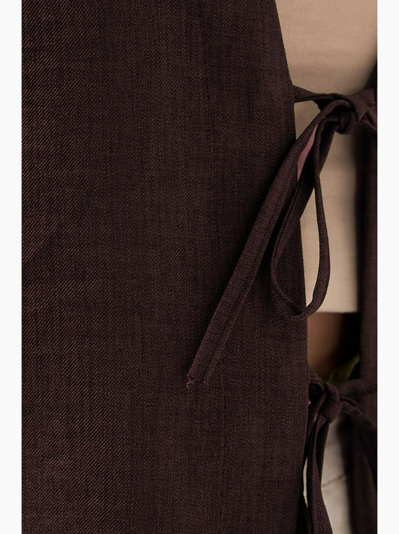 Cardigã kimono decote em v mistura viscose bdart Castanho-chocolate - Kiabi