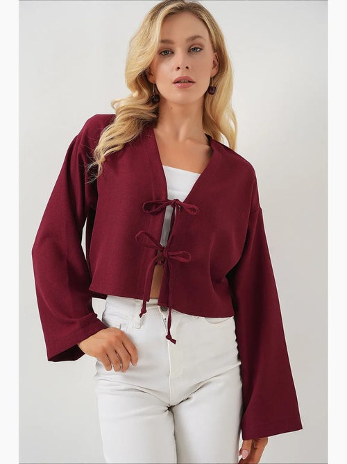 Cardigã kimono decote em v mistura viscose bdart - Kiabi Cardigã kimono decote em v mistura viscose bdart - Kiabi