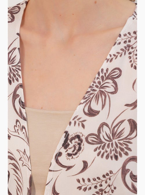 Cardigã kimono longo estampado viscose bdart - Kiabi Cardigã kimono longo estampado viscose bdart - Kiabi