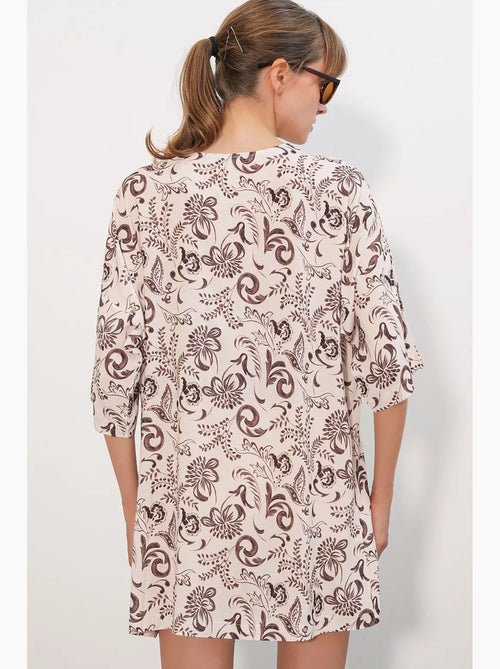 Cardigã kimono longo estampado viscose bdart - Kiabi Cardigã kimono longo estampado viscose bdart - Kiabi