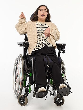 Cardigã quente com botões magnéticos - coleção fácil de vestir