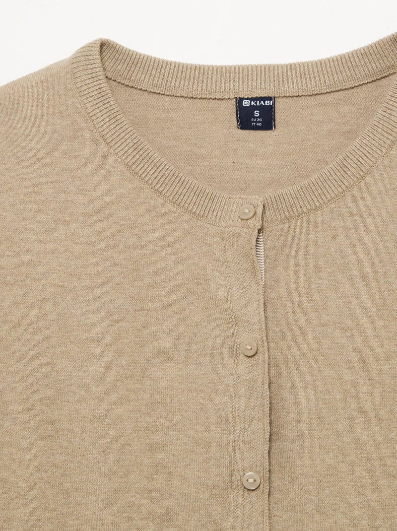 Cardigan básico - Fácil de vestir Bege - Kiabi