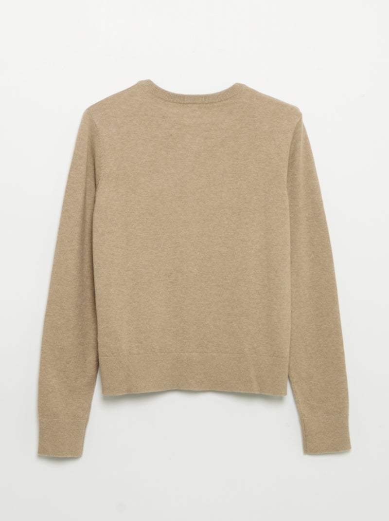 Cardigan básico - Fácil de vestir Bege - Kiabi