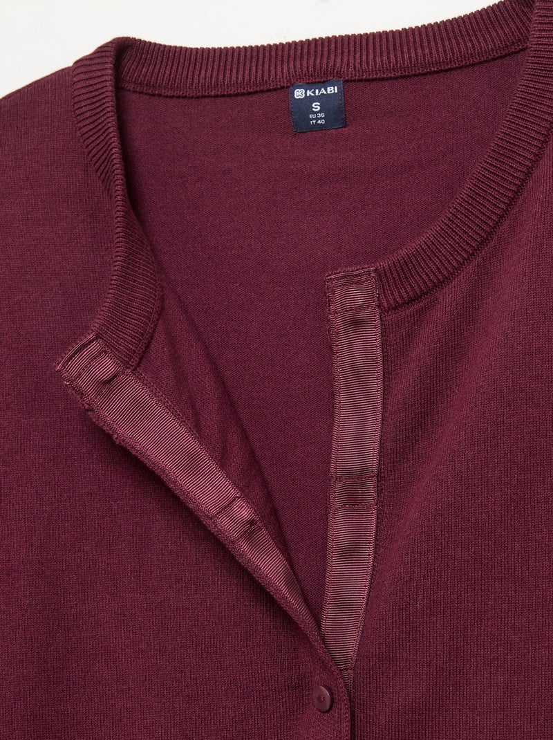Cardigan básico - Fácil de vestir Rosa - Kiabi