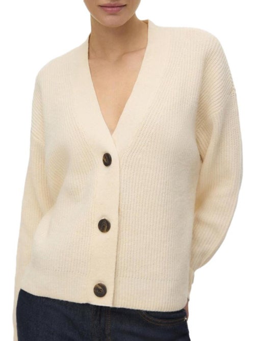 Cardigan Bege Vero Moda para Mulher - Kiabi
