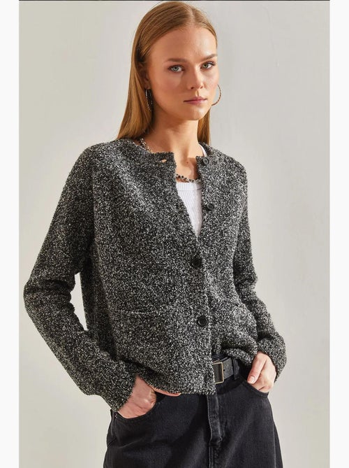 Cardigan bouclé com botões lucci - Kiabi Cardigan bouclé com botões lucci - Kiabi