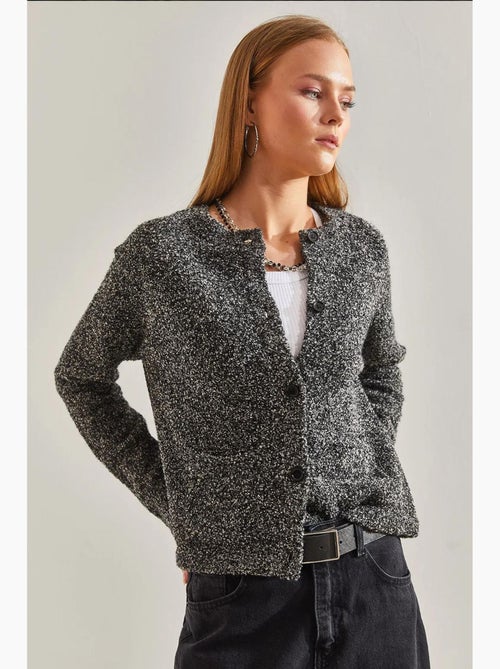 Cardigan bouclé com botões lucci - Kiabi Cardigan bouclé com botões lucci - Kiabi