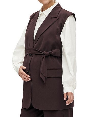 Cardigan Castanho Lora Mamalicious para Mulher