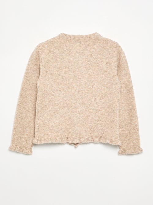 Cardigan com acabamentos franzidos - Kiabi