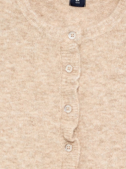 Cardigan com acabamentos franzidos - Kiabi