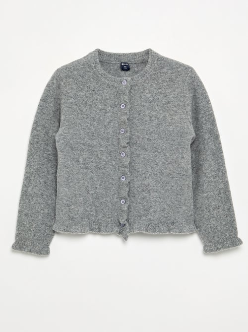 Cardigan com acabamentos franzidos - Kiabi