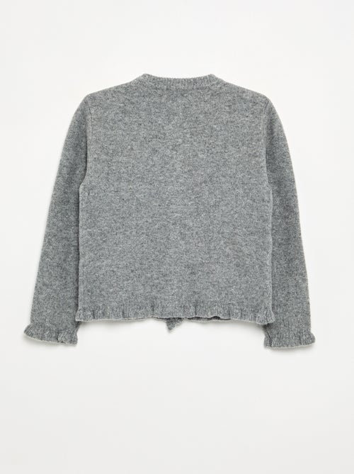 Cardigan com acabamentos franzidos - Kiabi