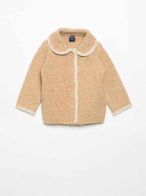 Cardigan com bordos fantasia contrastantes - Kiabi