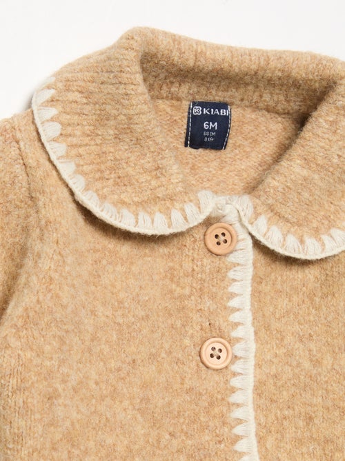 Cardigan com bordos fantasia contrastantes - Kiabi