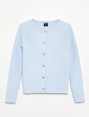 Cardigan com botões em forma de estrela