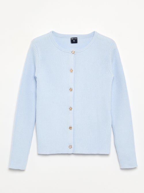 Cardigan com botões em forma de estrela - Kiabi