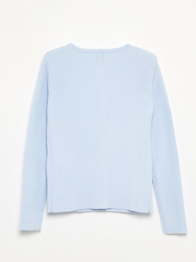 Cardigan com botões em forma de estrela Azul - Kiabi