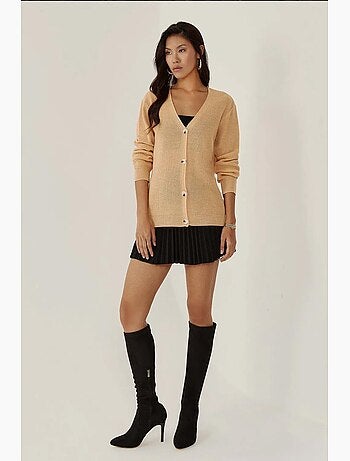 Cardigan com decote em v e botões hiccup