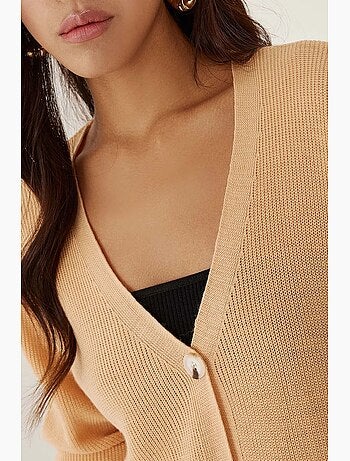 Cardigan com decote em v e botões hiccup