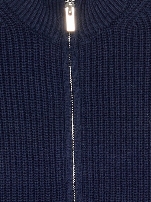 Cardigan com fecho e gola subida - Kiabi