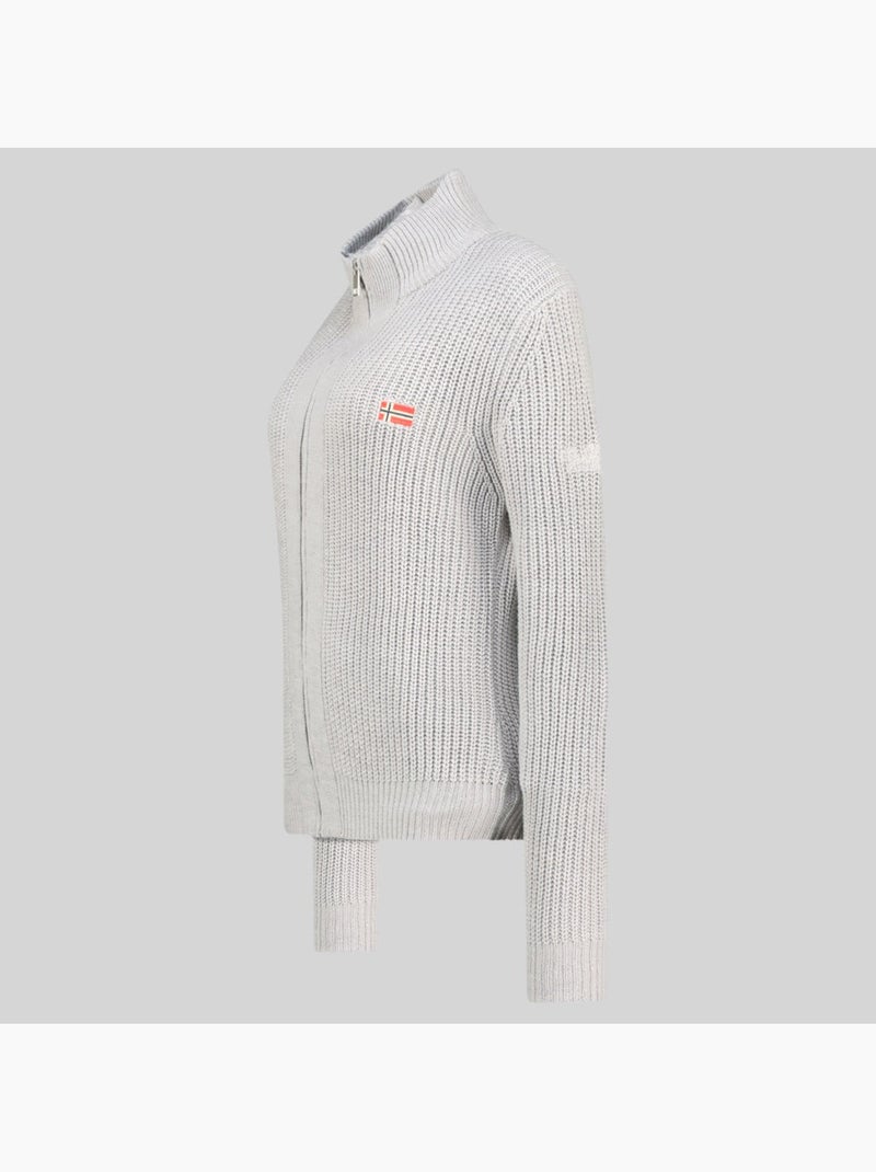 Cardigan com fecho flexible – geographical norway Cinza claro - Kiabi
