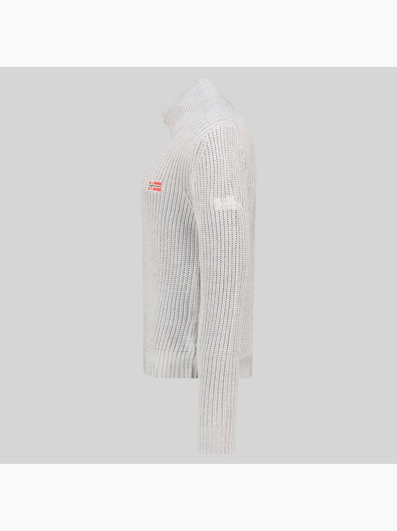 Cardigan com fecho flexible – geographical norway Cinza claro - Kiabi