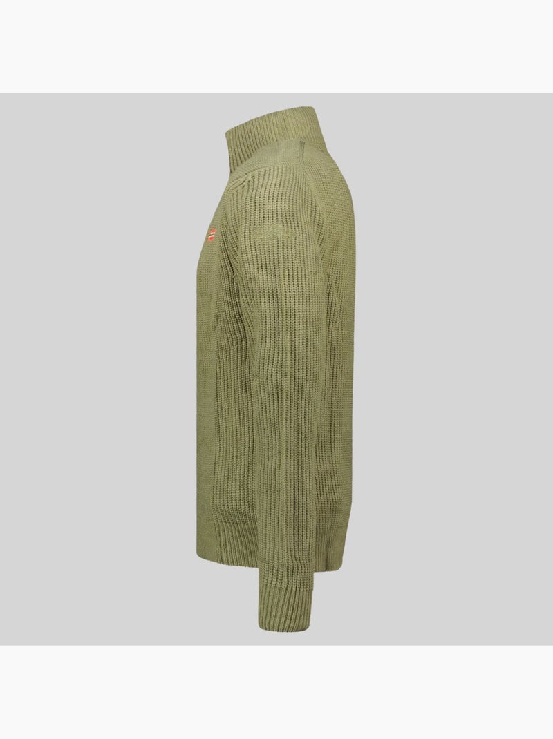 Cardigan com fecho flexible – geographical norway Verde oliva - Kiabi