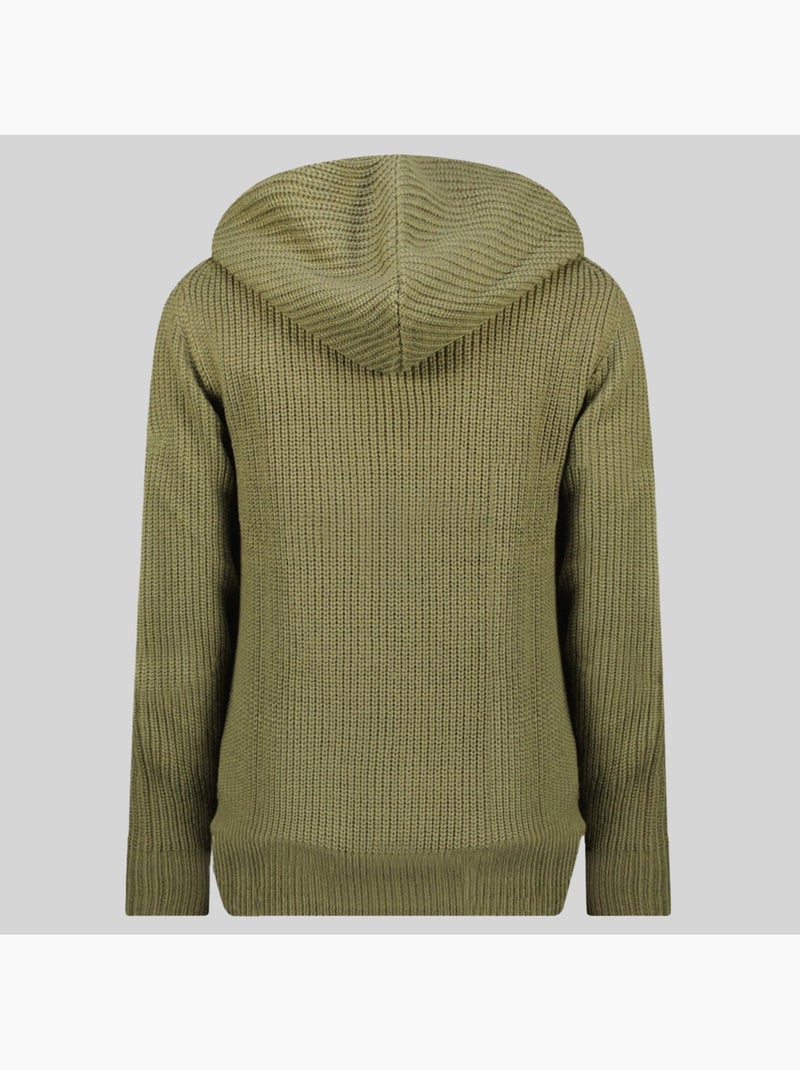 Cardigan com fecho flexibus – geographical norway Verde oliva - Kiabi
