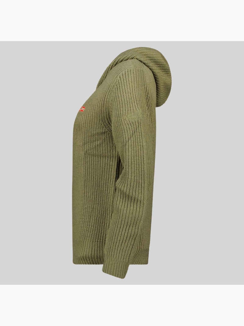 Cardigan com fecho flexibus – geographical norway Verde oliva - Kiabi