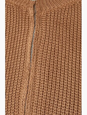 Cardigan com fecho hiccup