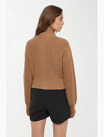 Cardigan com fecho hiccup