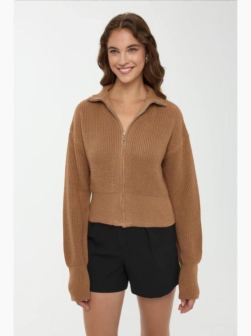 Cardigan com fecho hiccup - Kiabi Cardigan com fecho hiccup - Kiabi