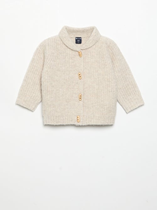 Cardigan com gola xale - Kiabi