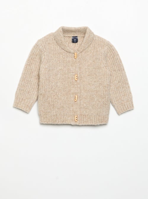 Cardigan com gola xale - Kiabi
