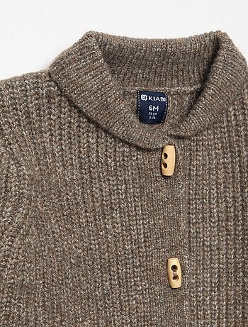Cardigan com gola xale