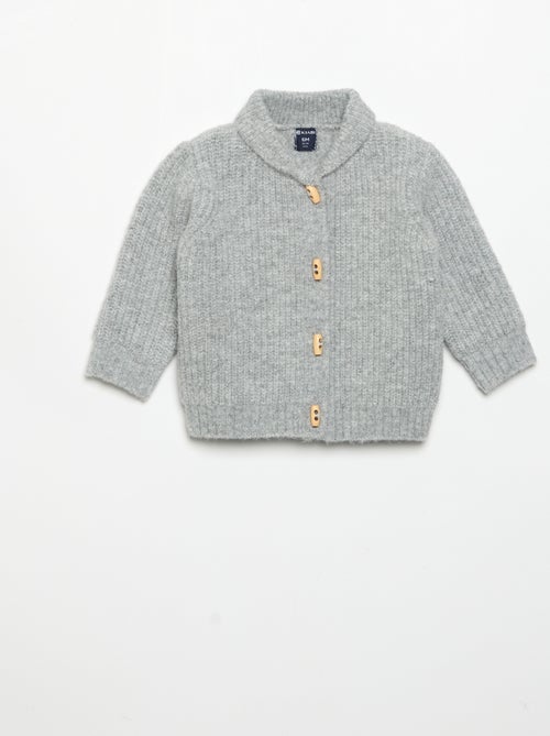 Cardigan com gola xale - Kiabi