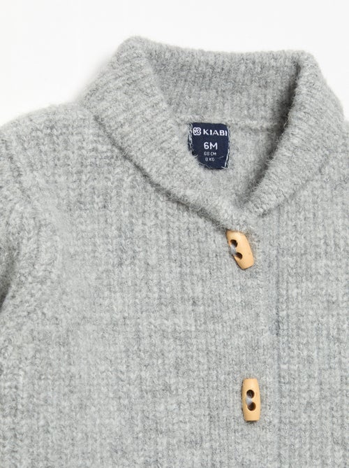Cardigan com gola xale - Kiabi