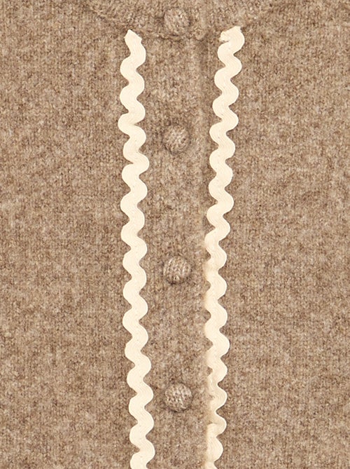 Cardigan com viés contrastante - Kiabi