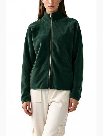 Cardigan com zíper feminino busem